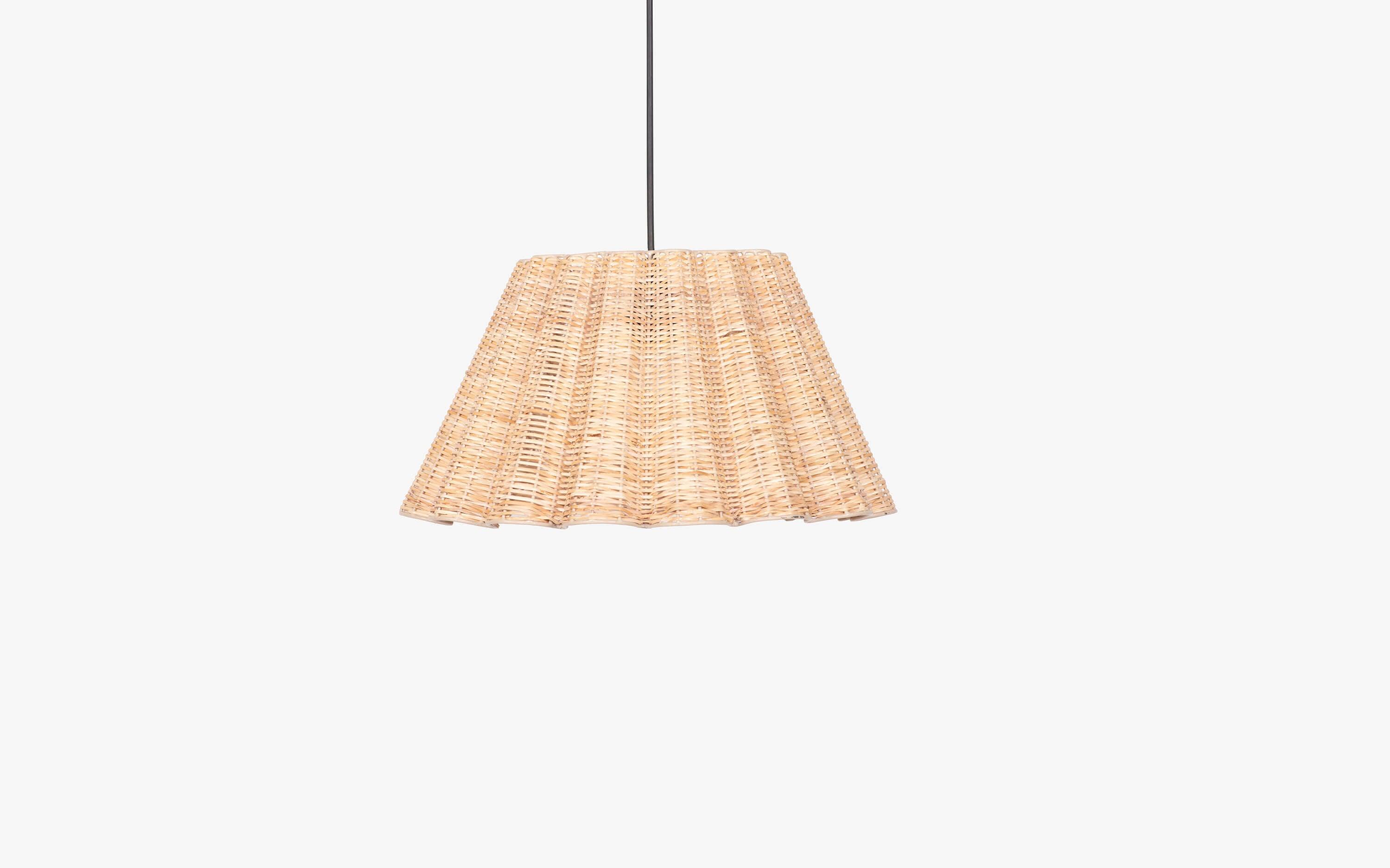 Buy Punkhe Conical Cane Hanging Light - with white background - Orange Tree