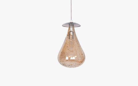 Sitara Glass Hanging Lamp Gold Big