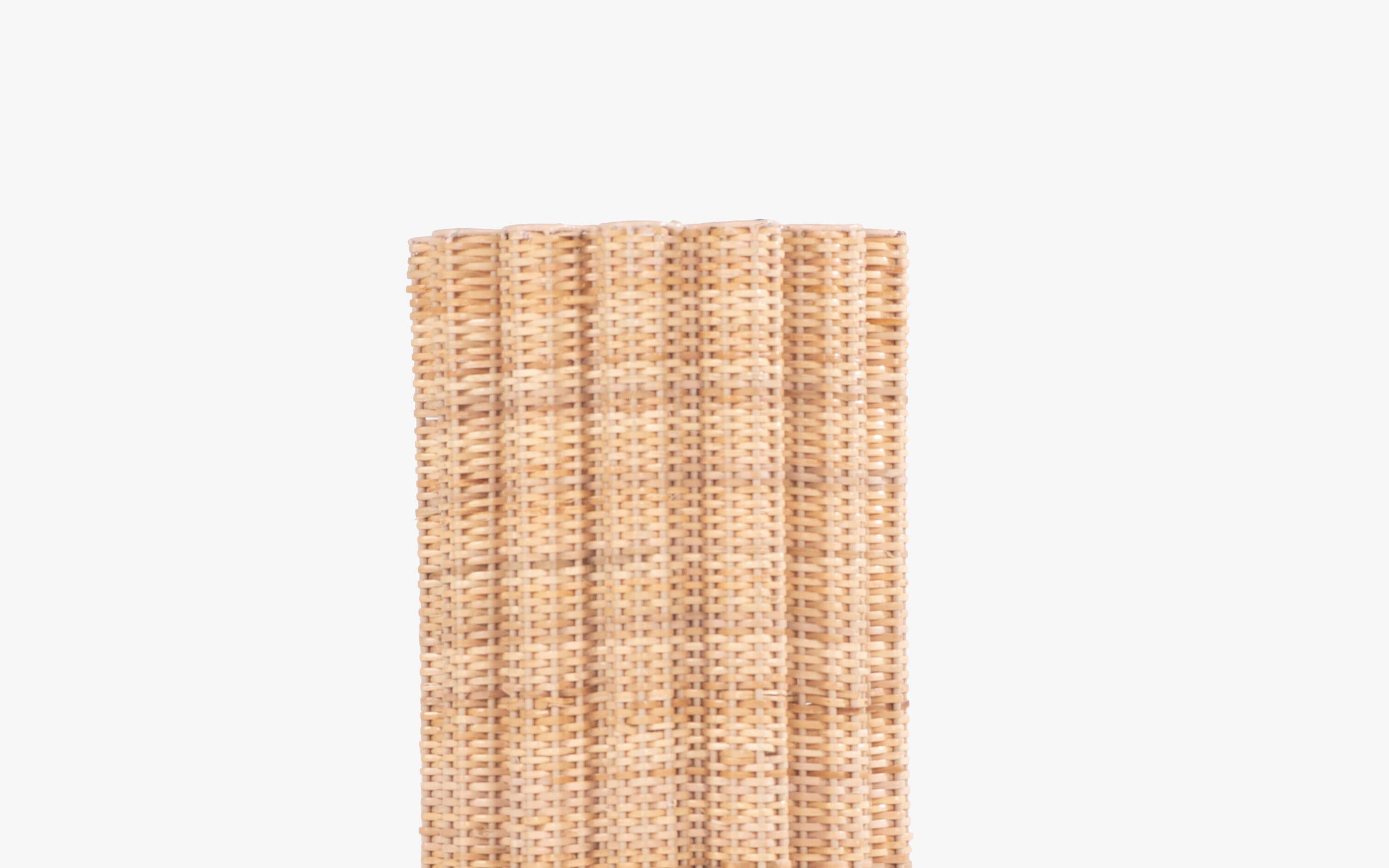 Punkhe Cane Table Lamp for Home Decor - Close shot - from right angle - Orange Tree