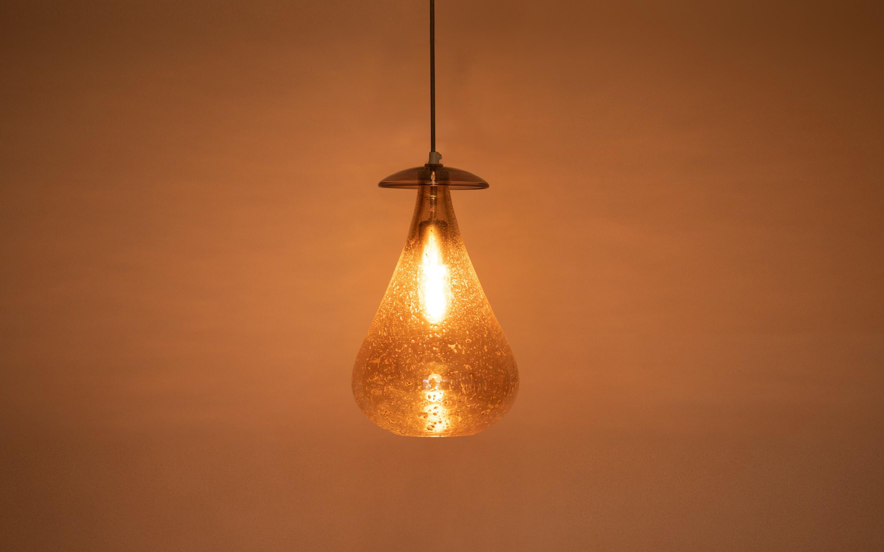 Buy Sitara Glass Drop Hanging Light Big - with white background - Orange Tree