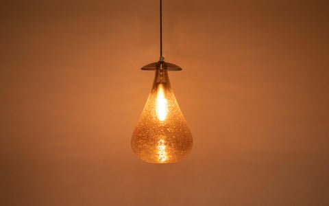 Sitara Glass Hanging Lamp Gold Big