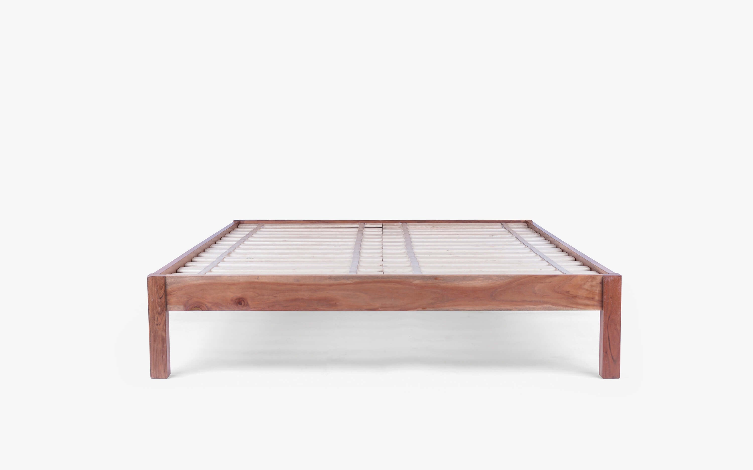 Buy Acacia King Size Solid Wood Bed Base - with white background - Orange Tree