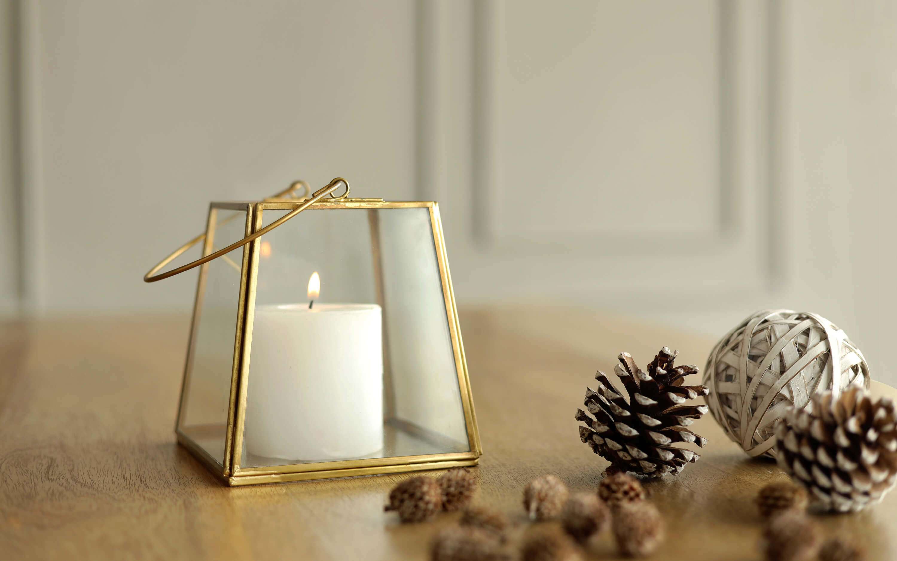 Anna Decorative Candle Lantern Small - Orange Tree