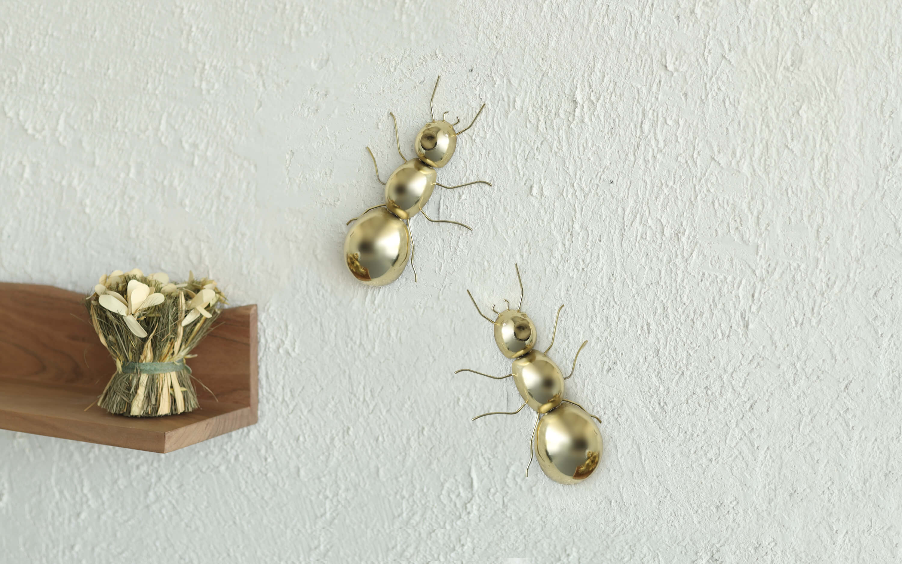 Ant Wall Decor Gold Big Set Of 2 - Orange Tree Home Pvt. Ltd.
