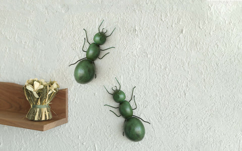 Ant Wall Decor Green Big Set Of 2 - Orange Tree Home Pvt. Ltd.