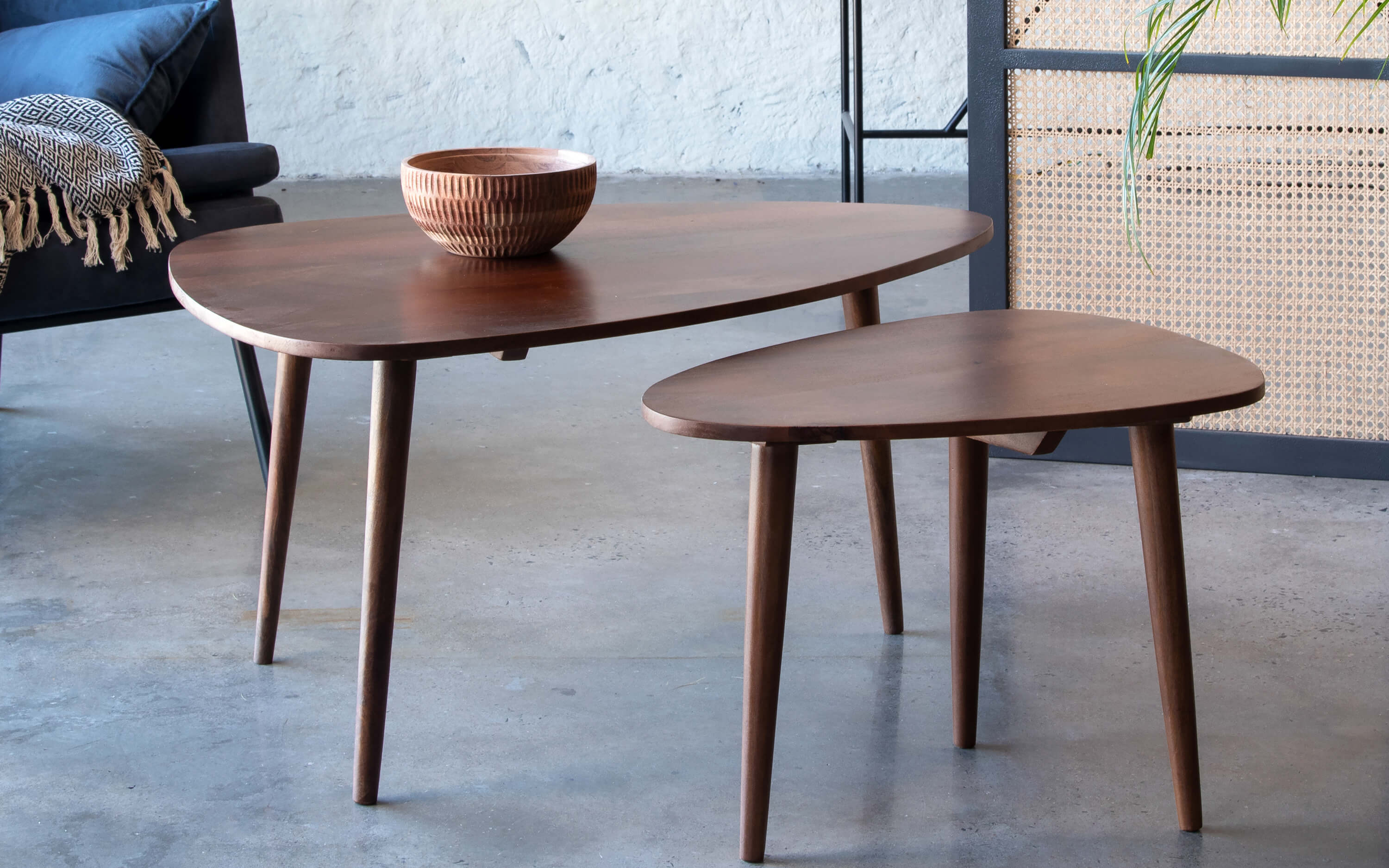 Wooden Coffee Table Set for Guestroom - Orange Tree