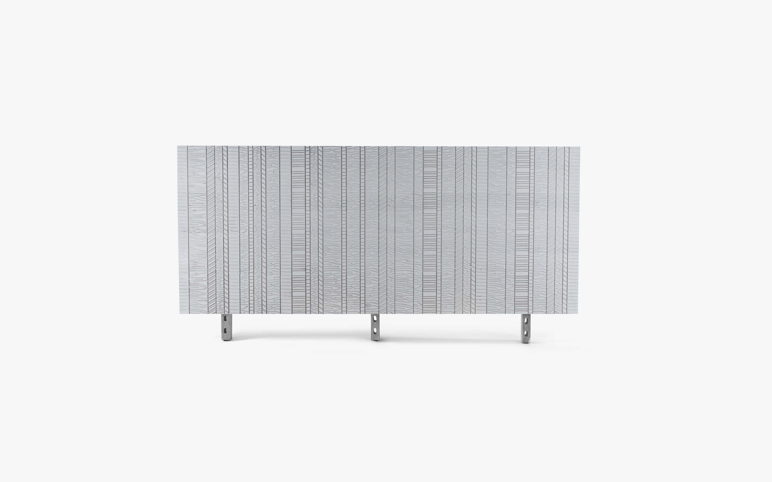Aztec Queen Headboard - with white background - Orange Tree