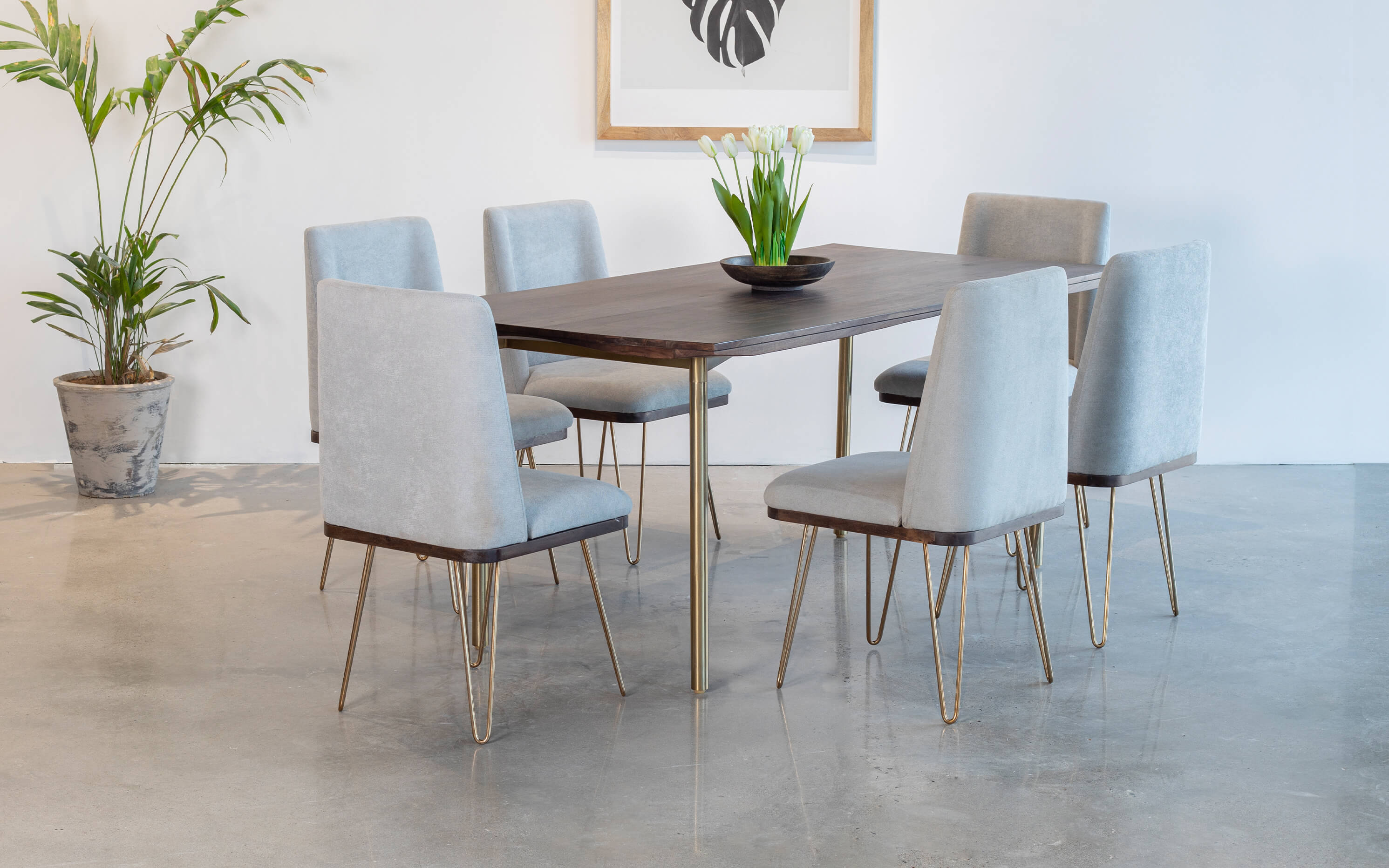 Barcelona Dining Table With 6 Without Arm Chairs - Orange Tree Home Pvt. Ltd.