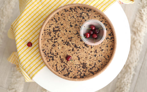 Boho Round Cork Tray - Orange Tree Home Pvt. Ltd.