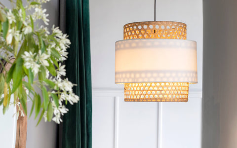 Canna Hanging Lamp Double - Orange Tree Home Pvt. Ltd.