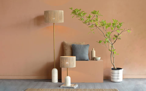Cusp Sisal Fiber Floor Lamp - Orange Tree Home Pvt. Ltd.