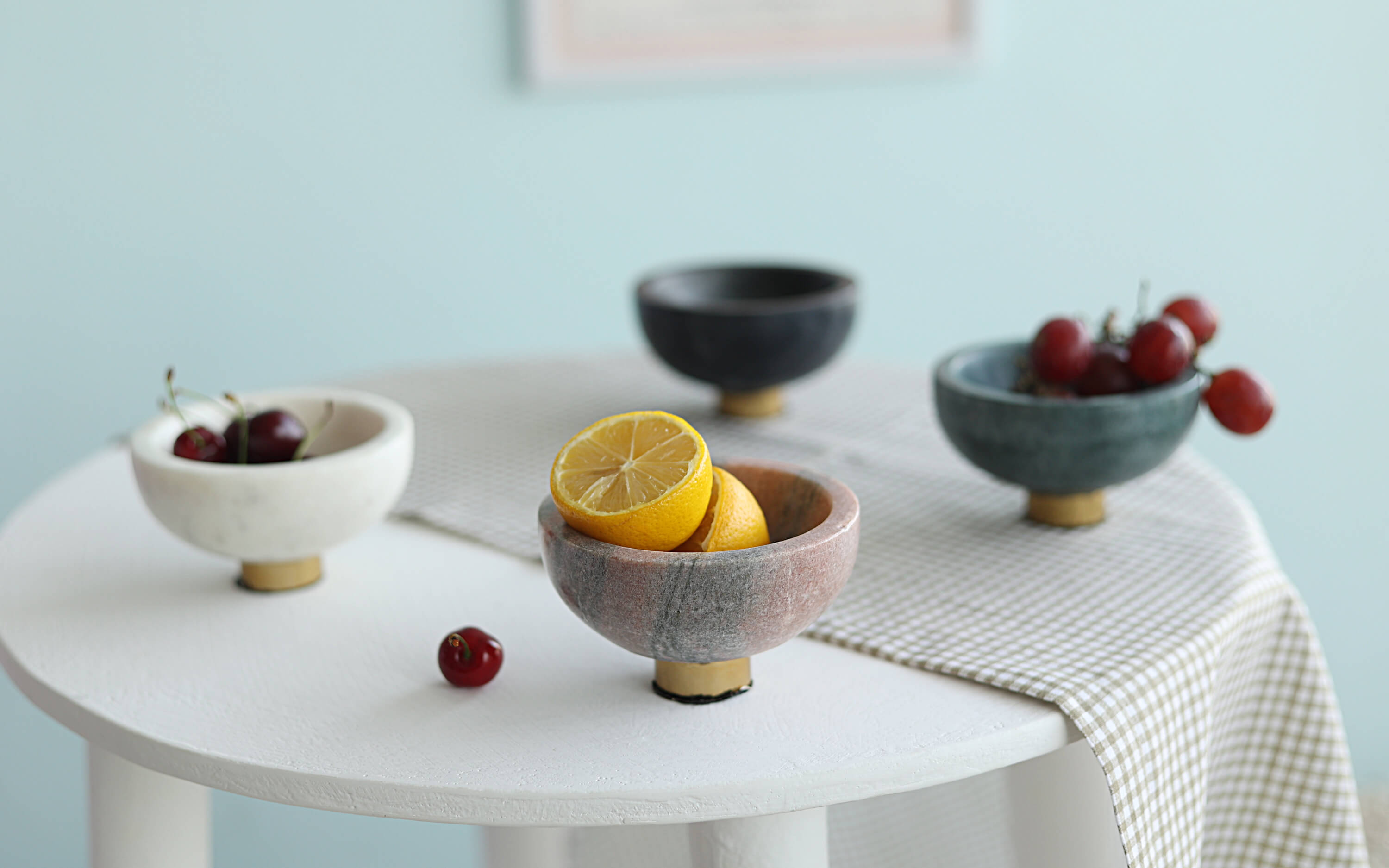 Damas Bowl Marble Set Of 4 - Orange Tree Home Pvt. Ltd.