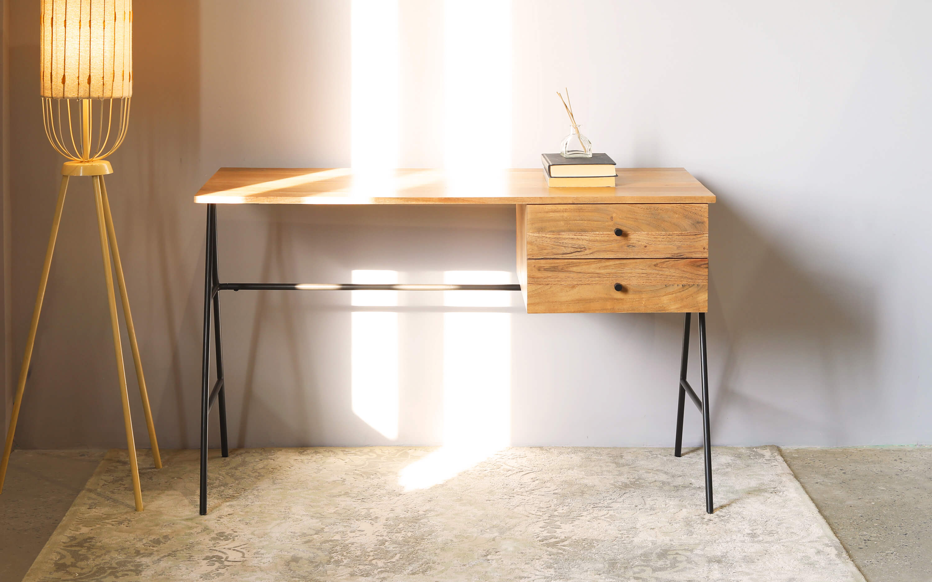 Buy Emmy Solid Wood Study Table with Storage Drawers - Orange Tree