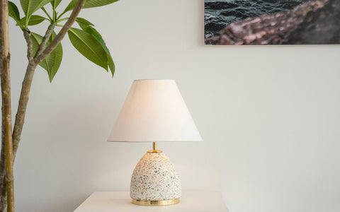 Eros White Conical Table Lamp - Orange Tree Home Pvt. Ltd.