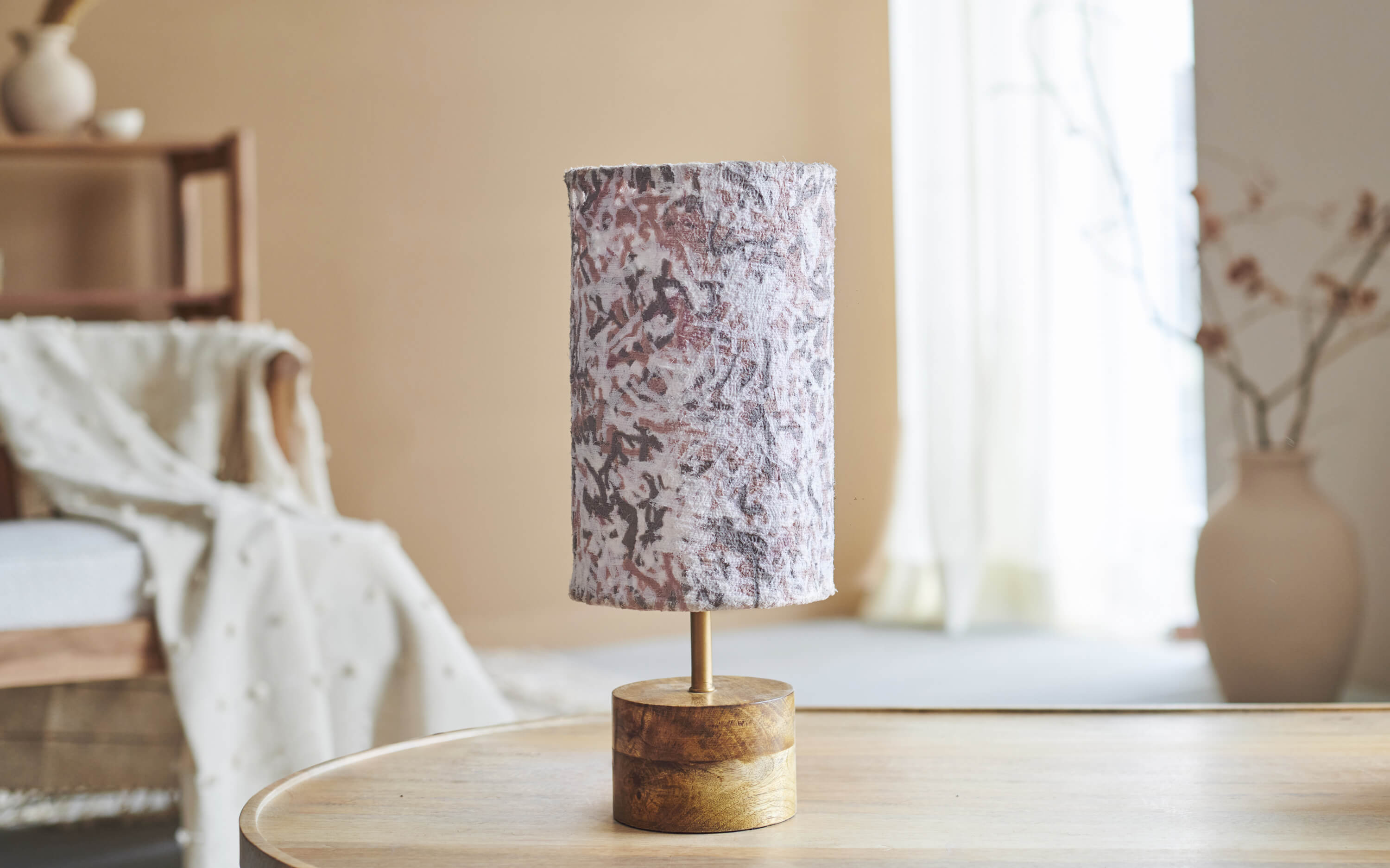 Flake Table Lamp Beige - Orange Tree Home Pvt. Ltd.