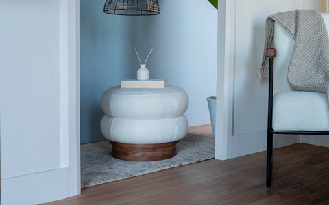 Modern Home Furniture Online. Jasper Pouf for living room- Orange Tree Home Pvt. Ltd.