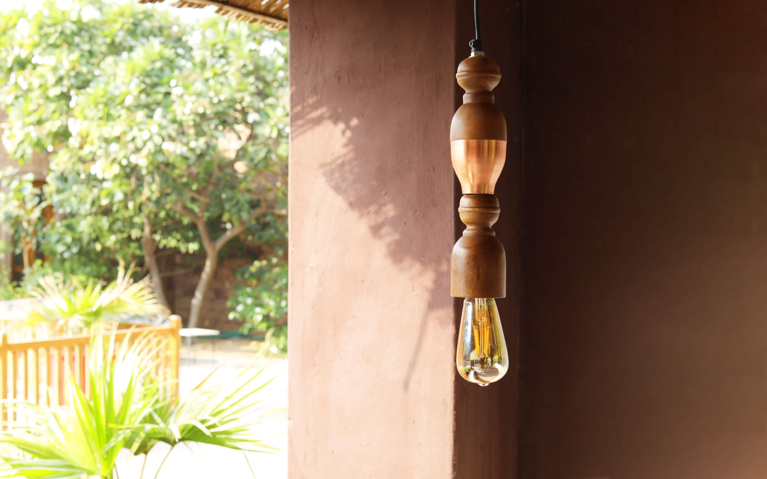 Jodha Copper Hanging Lamp Filament - Orange Tree Home Pvt. Ltd.