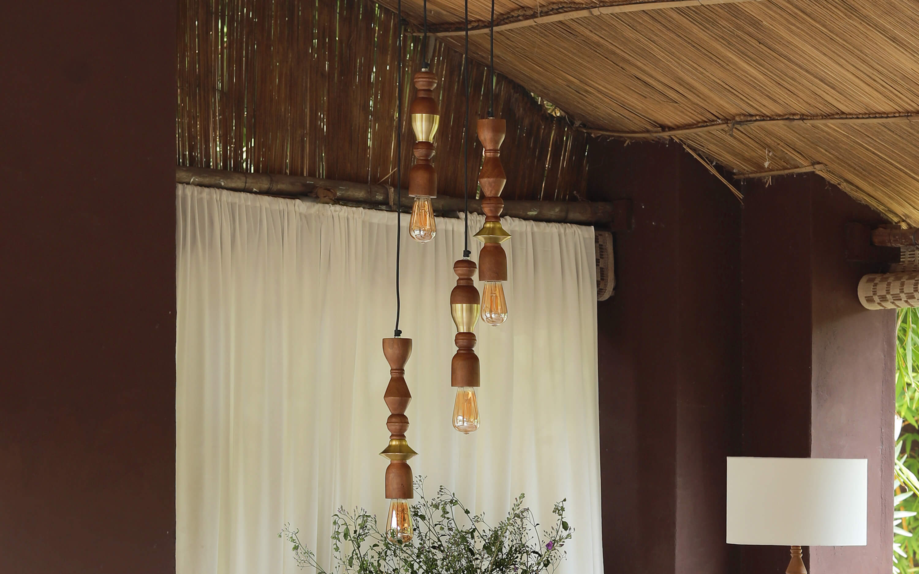 Jodha Gold Cluster Hanging Lamp - Orange Tree Home Pvt. Ltd.