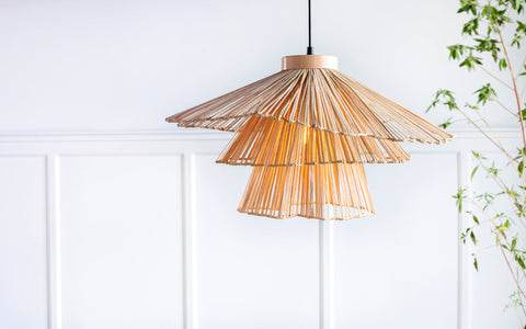 Klimt Cane Hanging Lamp Big - Orange Tree Home Pvt. Ltd.