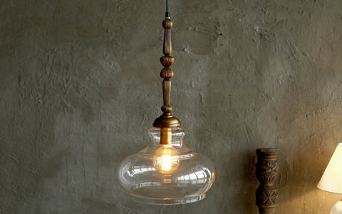 Kurashi Oval Hanging Lamp - Orange Tree Home Pvt. Ltd.