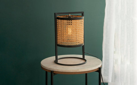 New Canna Black Table Lamp - Orange Tree Home Pvt. Ltd.
