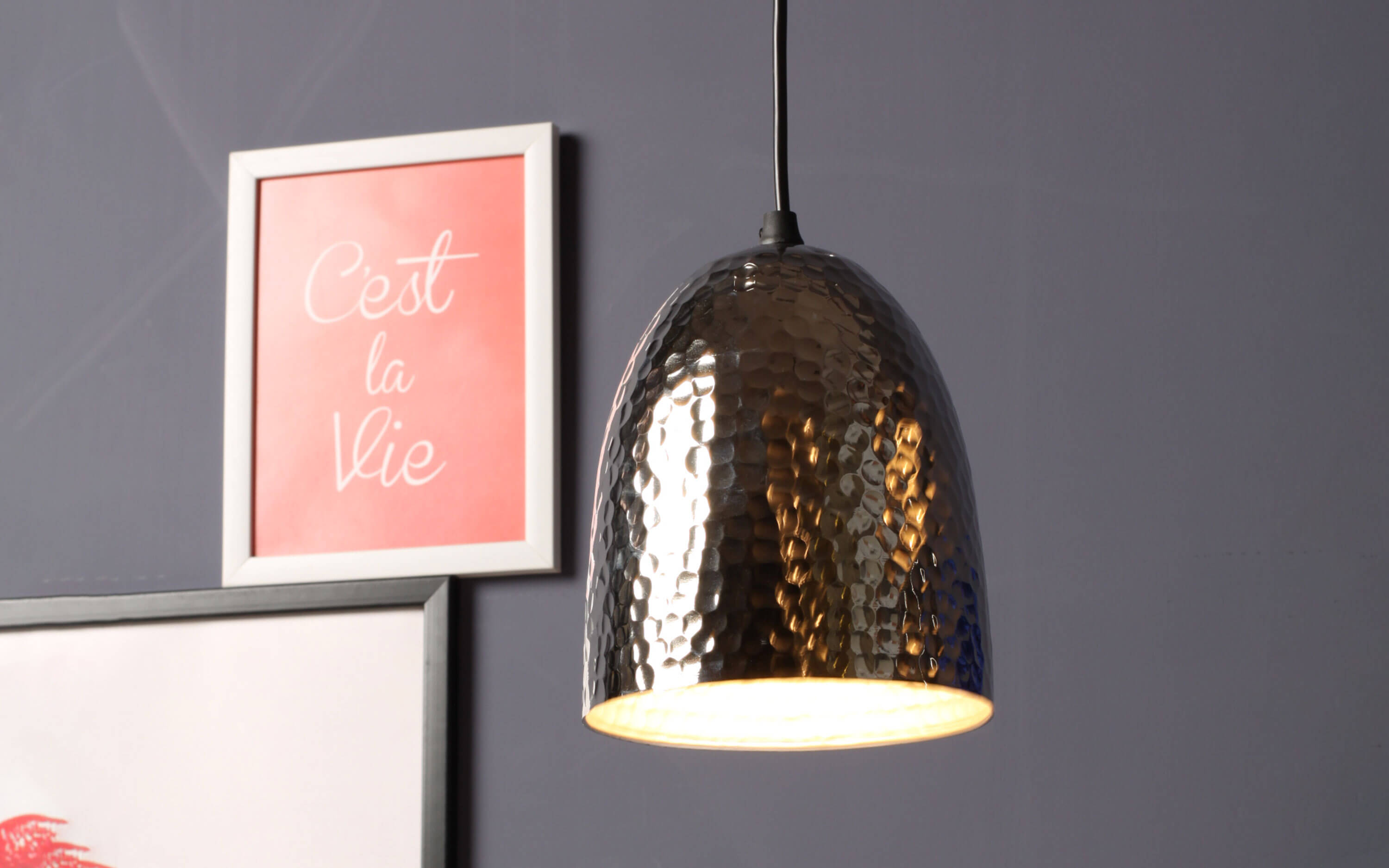 Pandora Hanging Lamp nickle small - Orange Tree Home Pvt. Ltd.