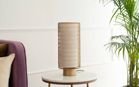 Rhombus Table Lamp Gold - Orange Tree Home Pvt. Ltd.