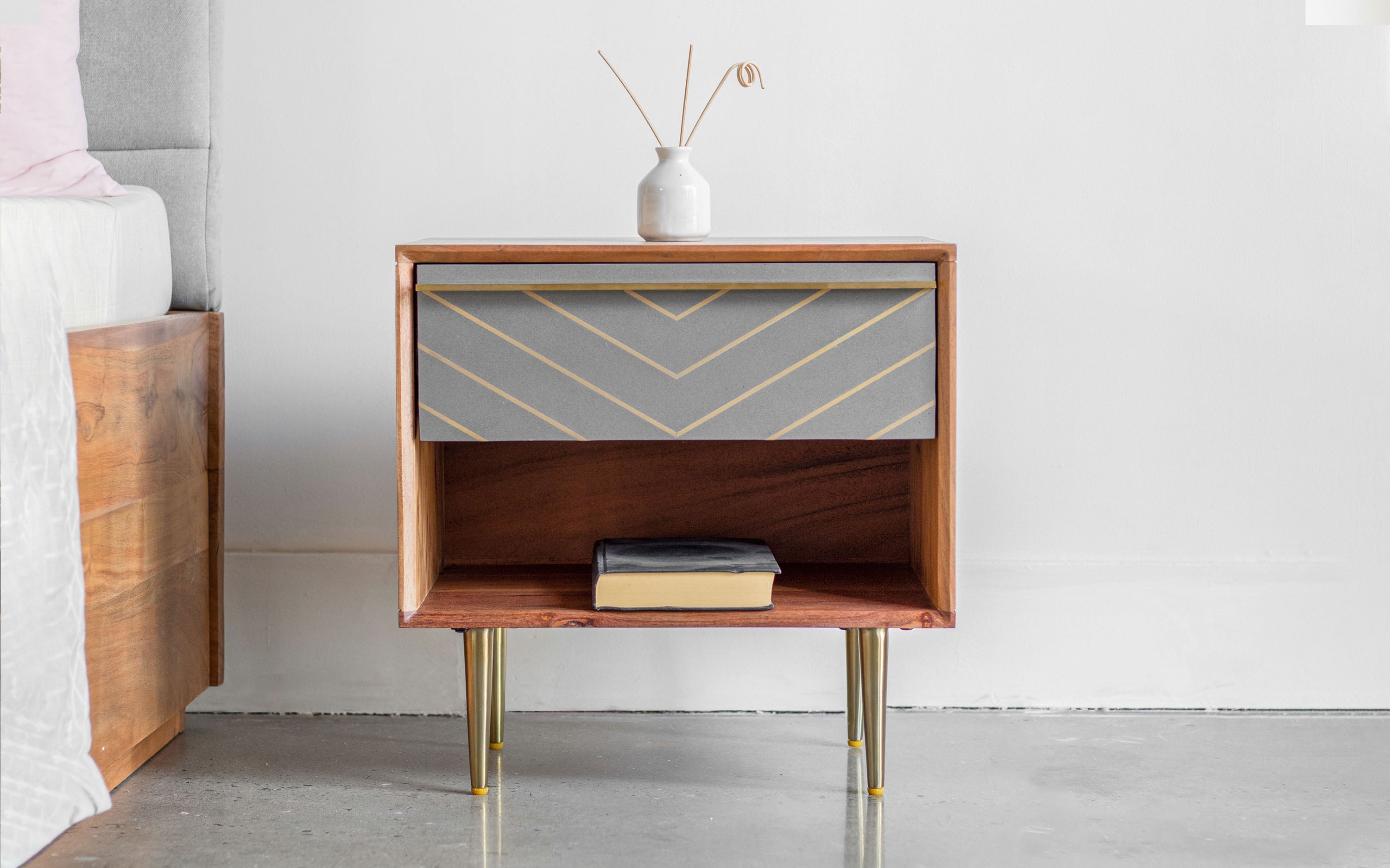 Toshi Bedside Table - Orange Tree Home Pvt. Ltd.