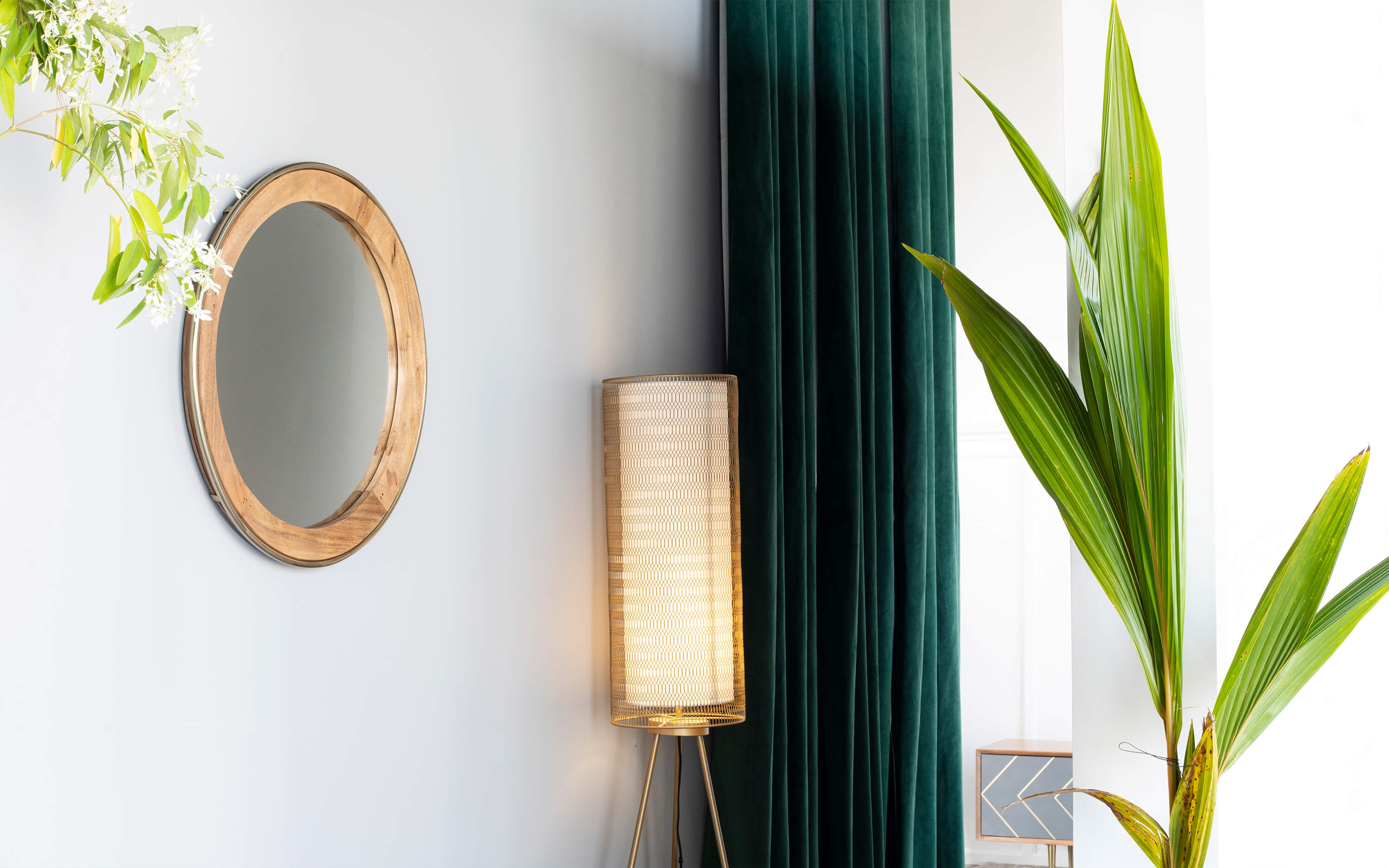 Buy Toshi Round Mirror | Mirror Wall Decor - Orange Tree