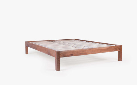 Acacia Non Storage King Bed - Acacia Wood - Orange Tree