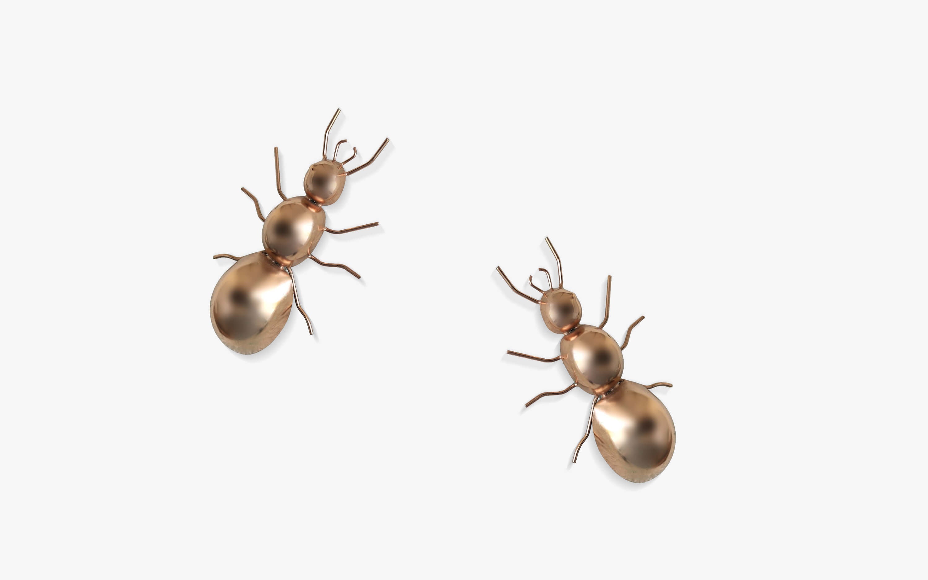 Ant Wall Decor Copper Small Set Of 2 - Orange Tree Home Pvt. Ltd.