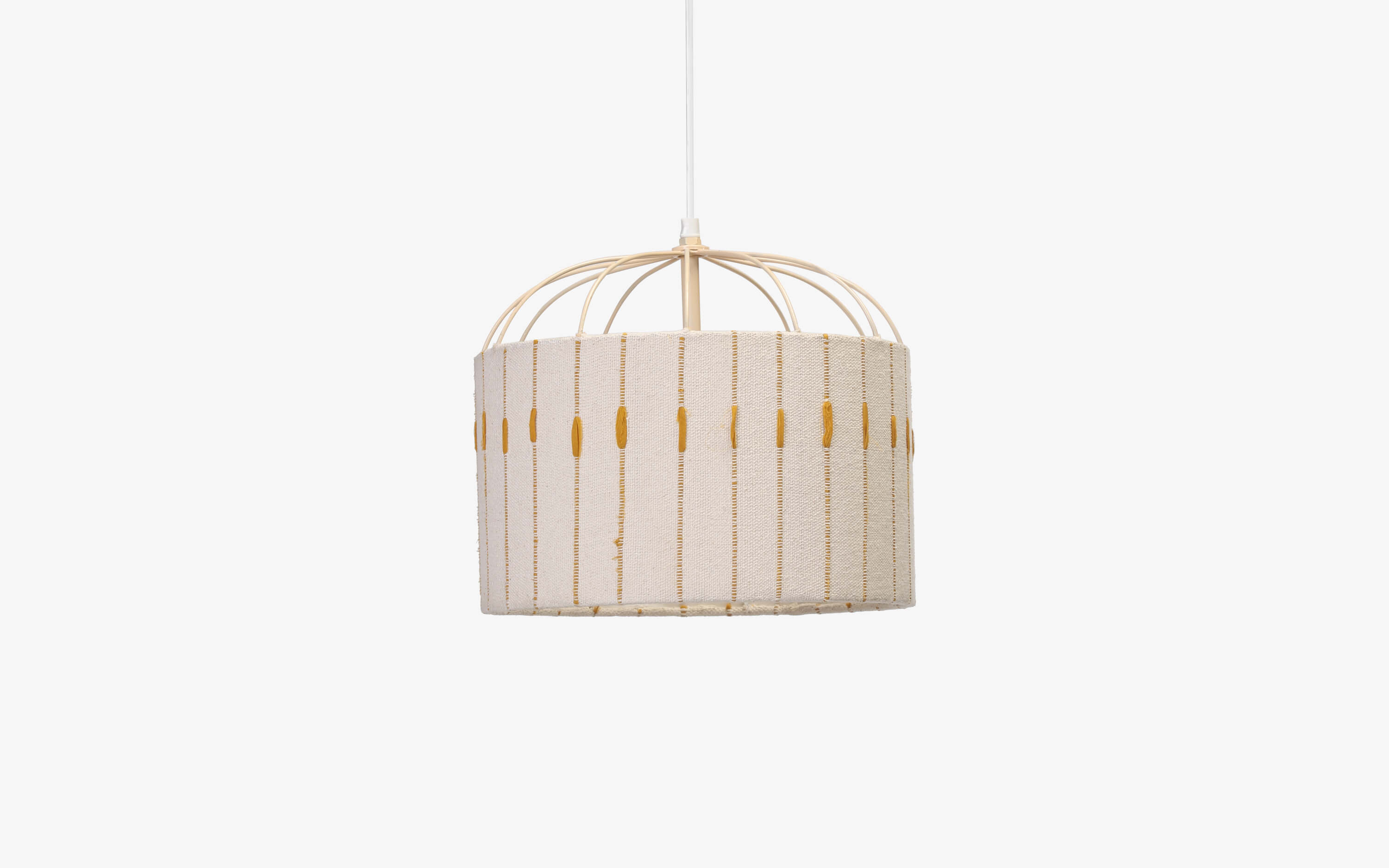 Antz Hanging Lamp Drum Mustard - Orange Tree Home Pvt. Ltd.