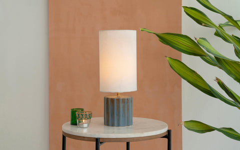 Doric Blue Table Lamp - Orange Tree Home Pvt. Ltd.