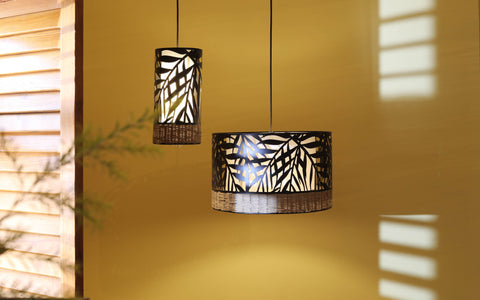 Kinara Hanging Lamp Drum - Orange Tree Home Pvt. Ltd.