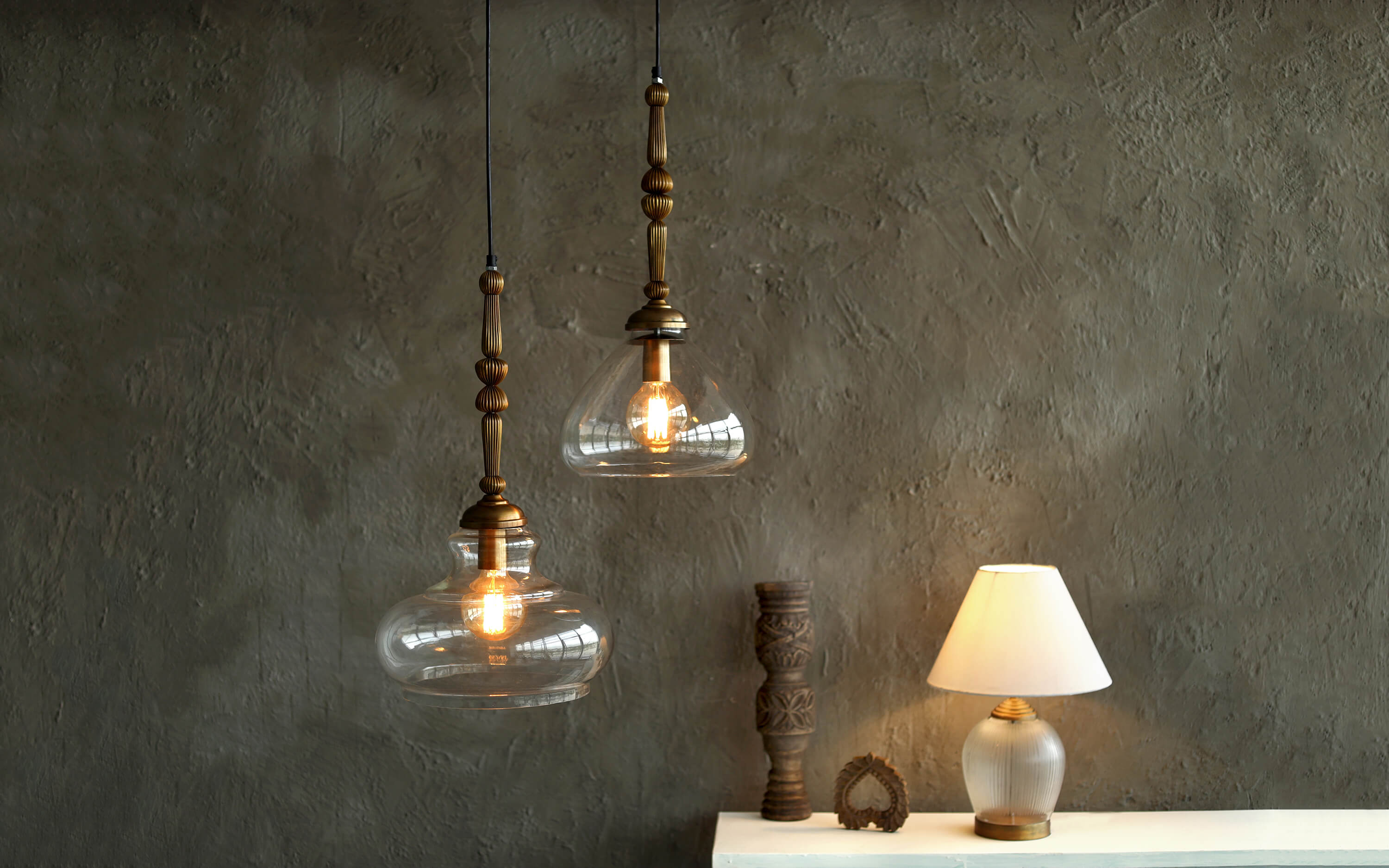 Kurashi Drop Hanging Lamp - Orange Tree Home Pvt. Ltd.