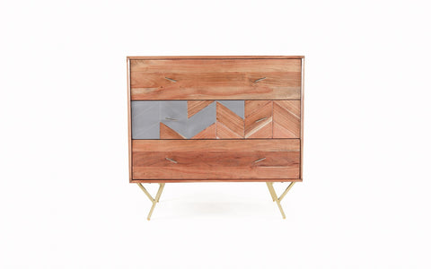 Mazi Chest of Drawer made of Acacia Wood with Cement