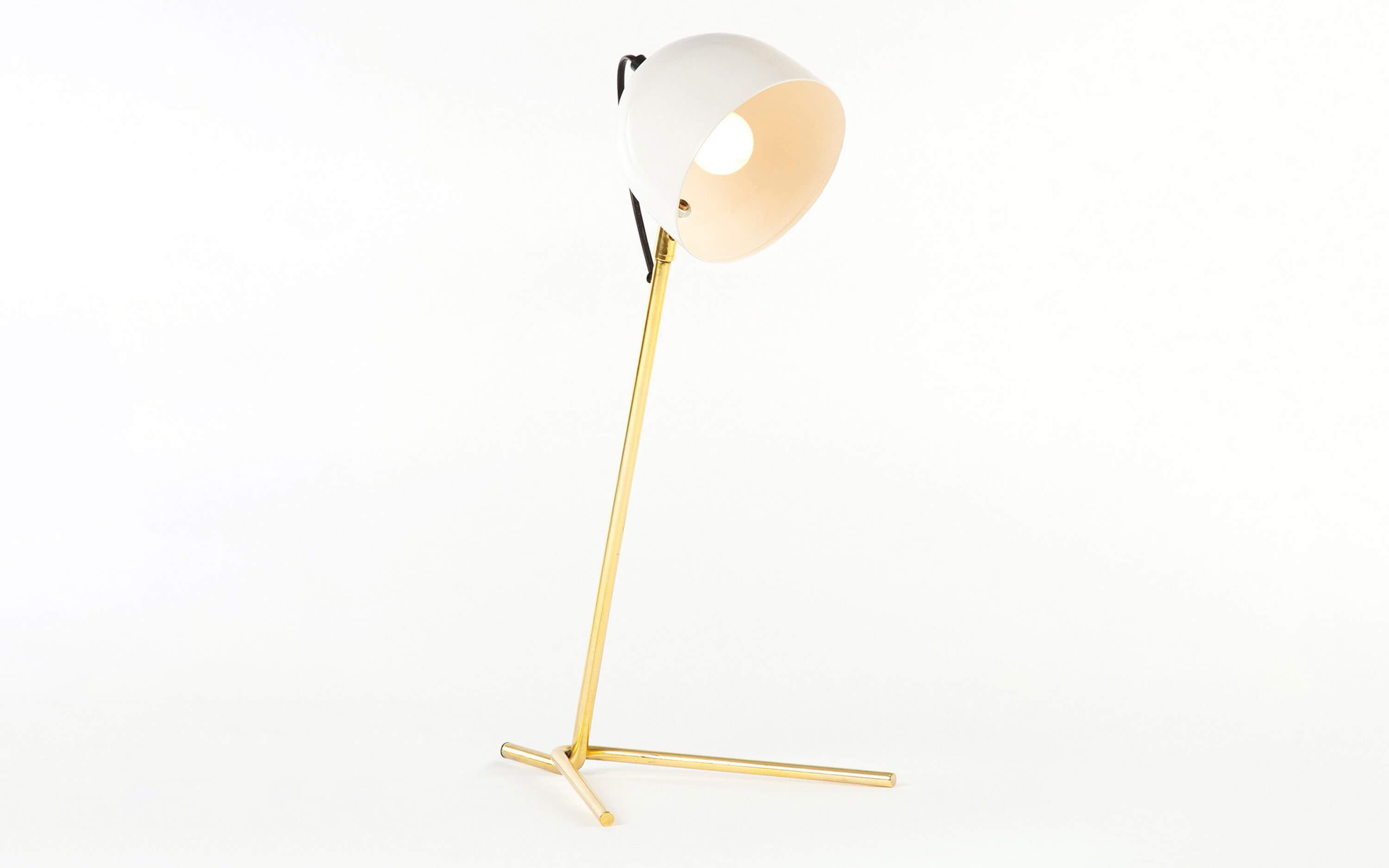 Buy Semer Brass Desk Study Light - Gold Finish - with white background - Orange Tree