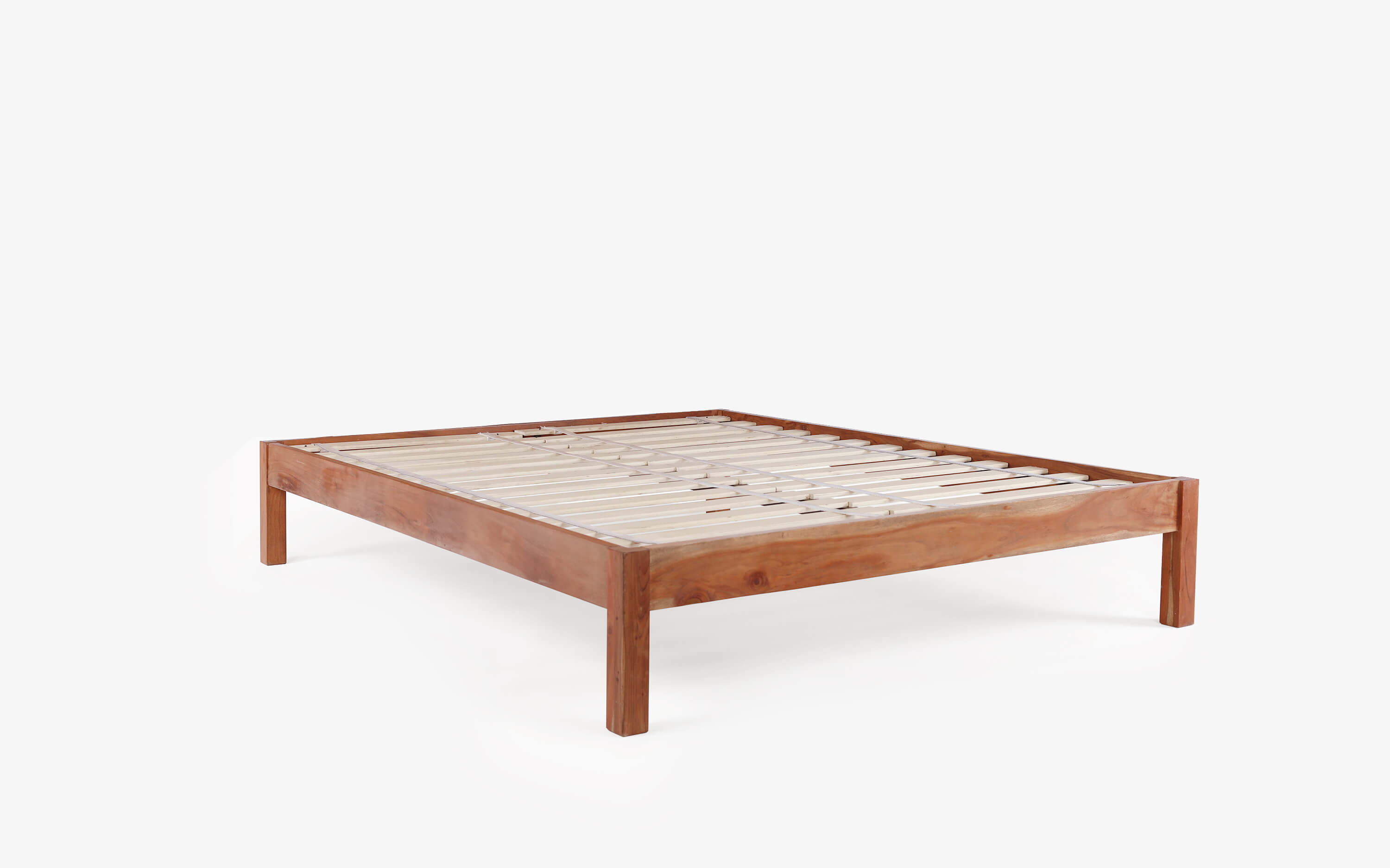 Sheesham Wood Queen Size Non Storage Bed Base