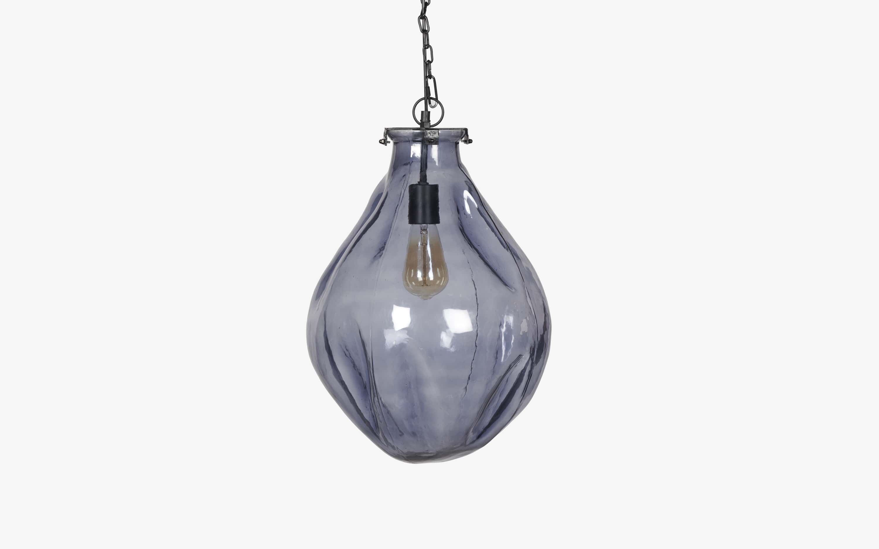 Buy Sogu Black Glass Drop Hanging Lamp for Bedroom - with white background - Orange Tree