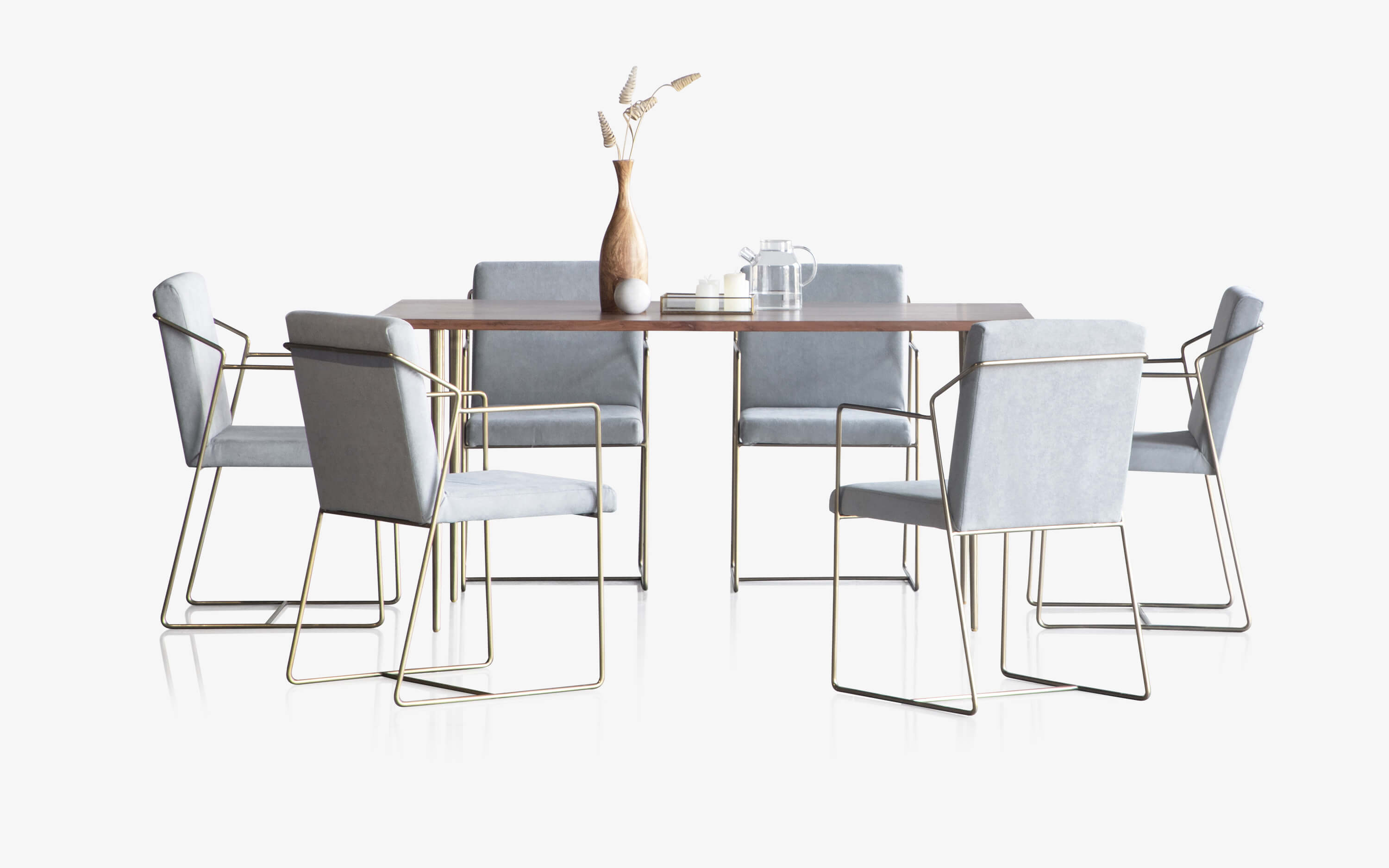 Toshi Dining Table With 6 Chairs - Orange Tree Home Pvt. Ltd.