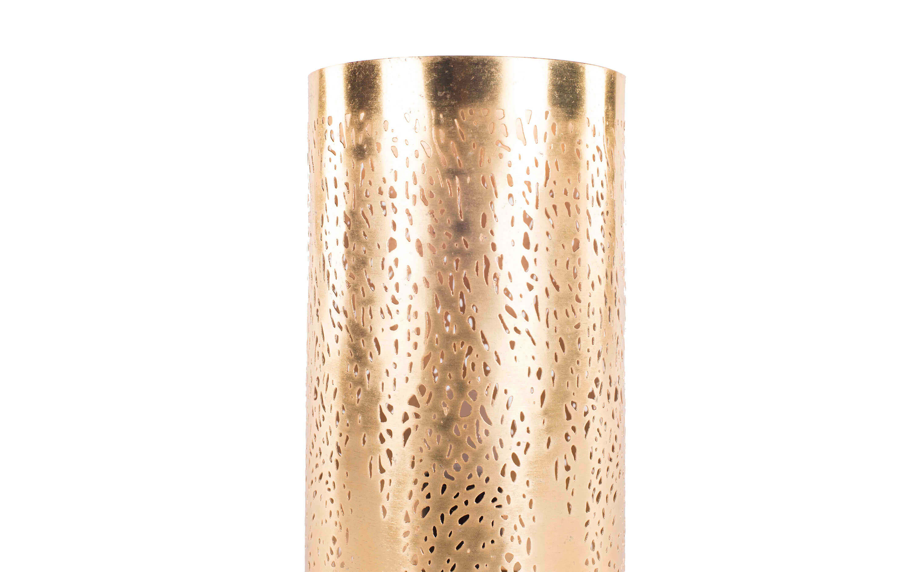 Aman Copper Decorative Metal Table Lamp - Close shot - Orange Tree