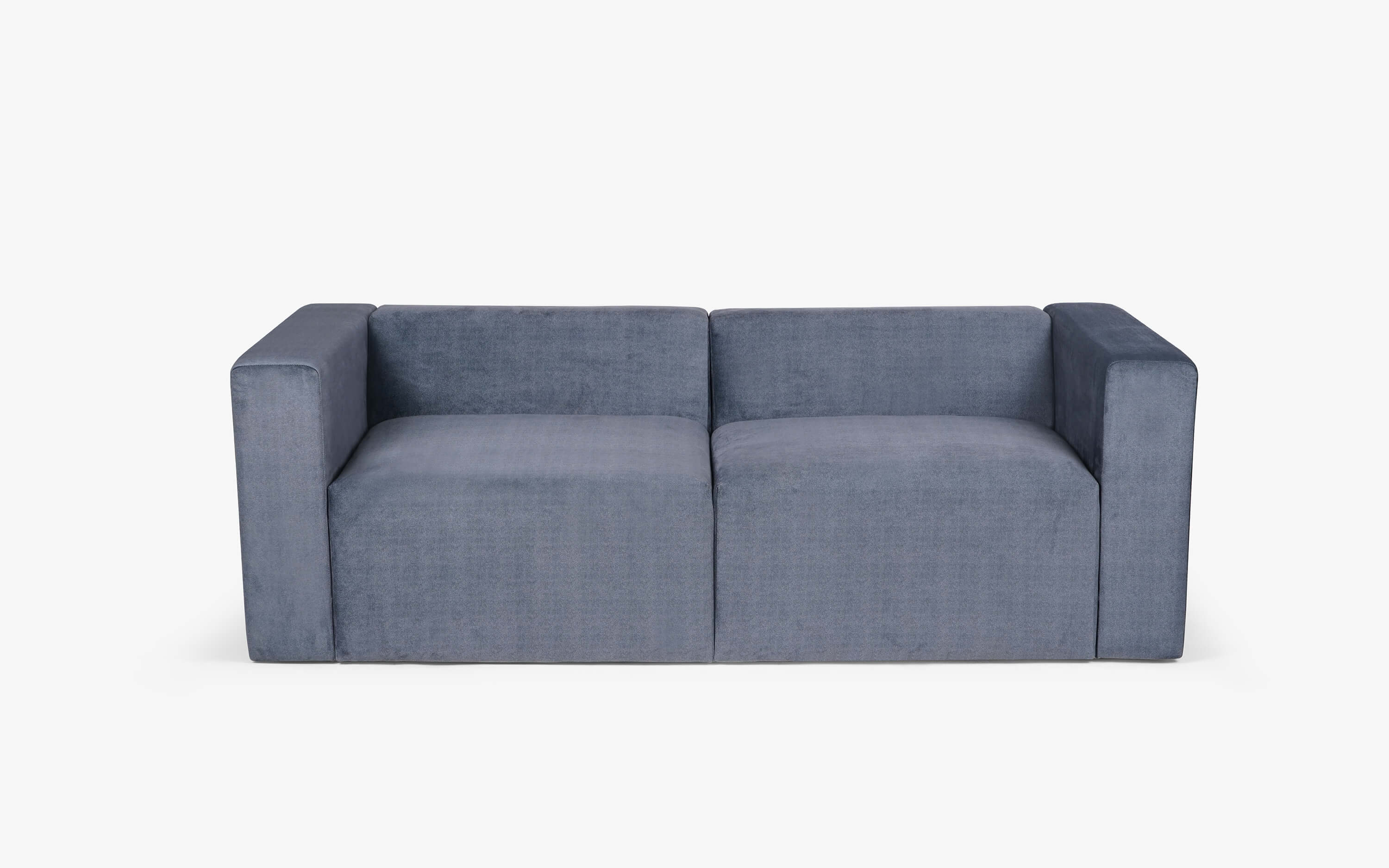 Bayo Blue 3 Seater Sectional Sofa | Modern Comfortable Sofa - with white background - Orange Tree