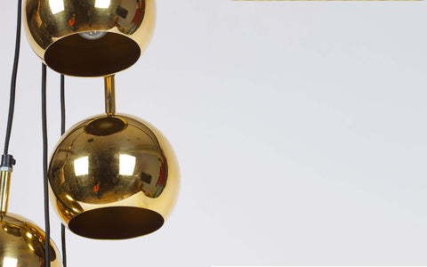 Dew Hanging Lamp Cluster of 5 Gold - Orange Tree Home Pvt. Ltd.