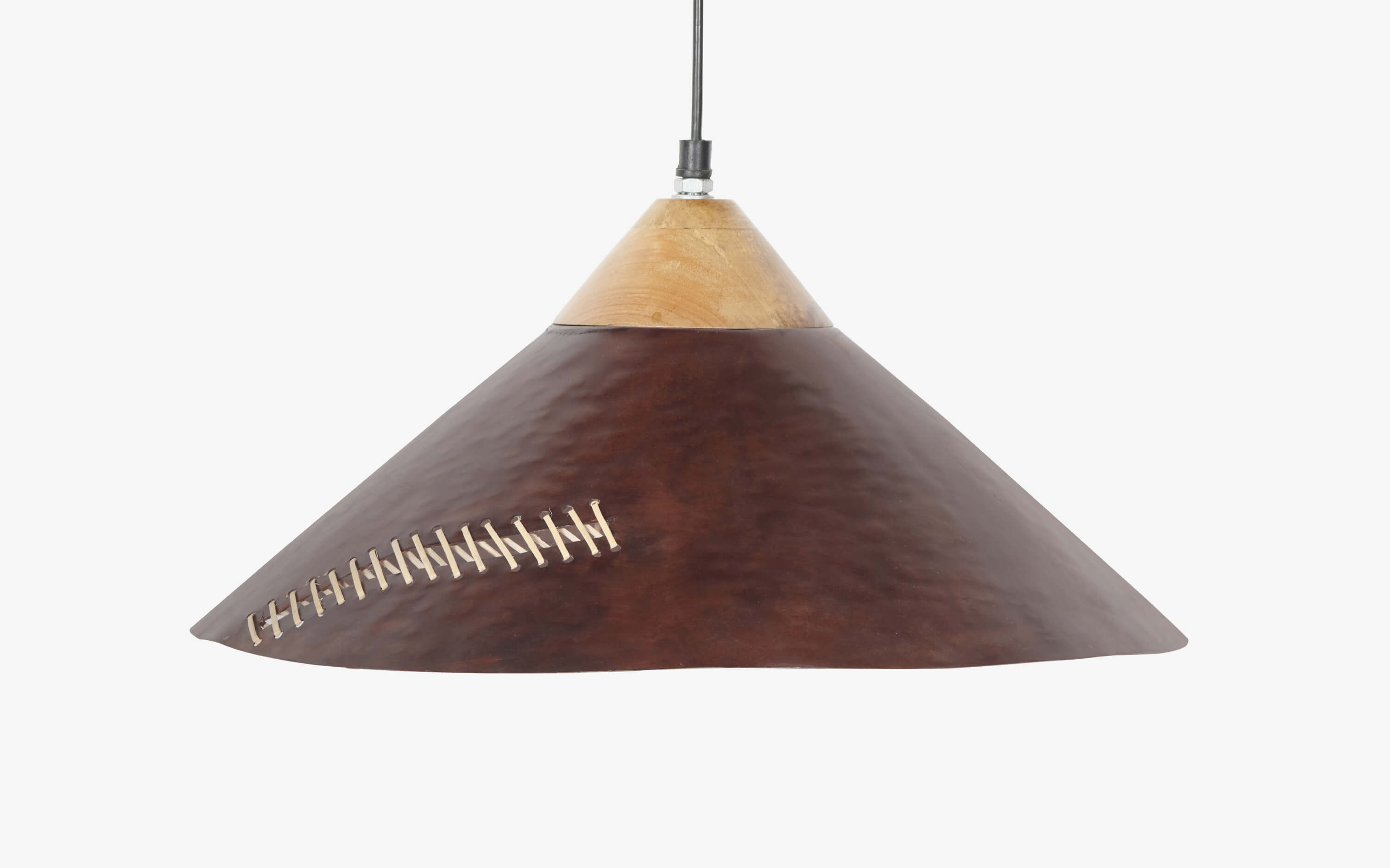 Buy Fukan Conical Hanging Lamp - Wooden Pendant Light - with white background - Orange Tree