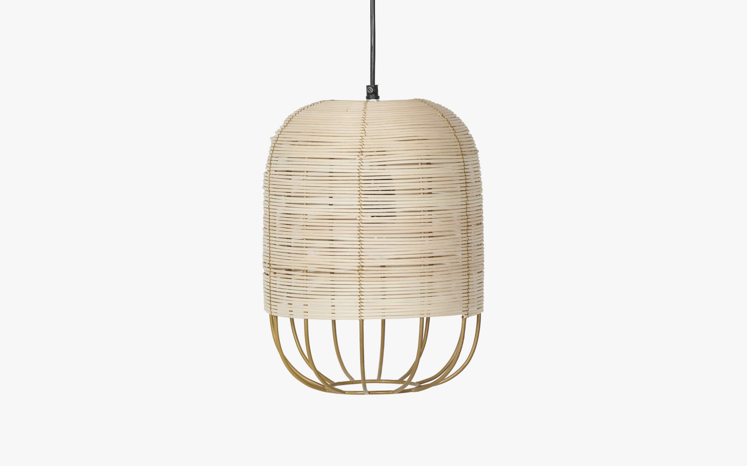 Buy Henka Natural Cane Hanging Light for Home Decor - with white background - Orange Tree