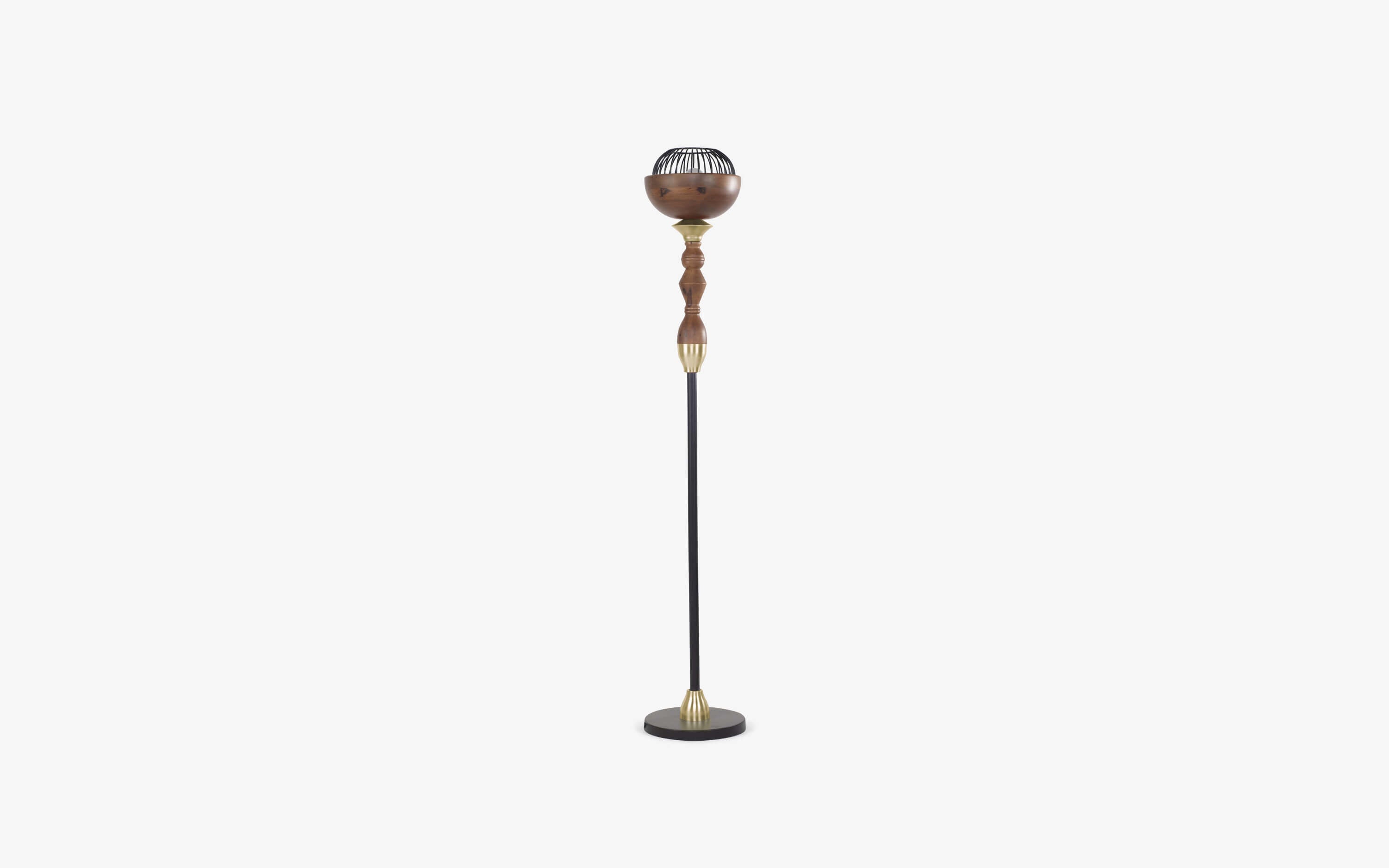 Jodha Gold Floor Lamp Without Shade - Orange Tree