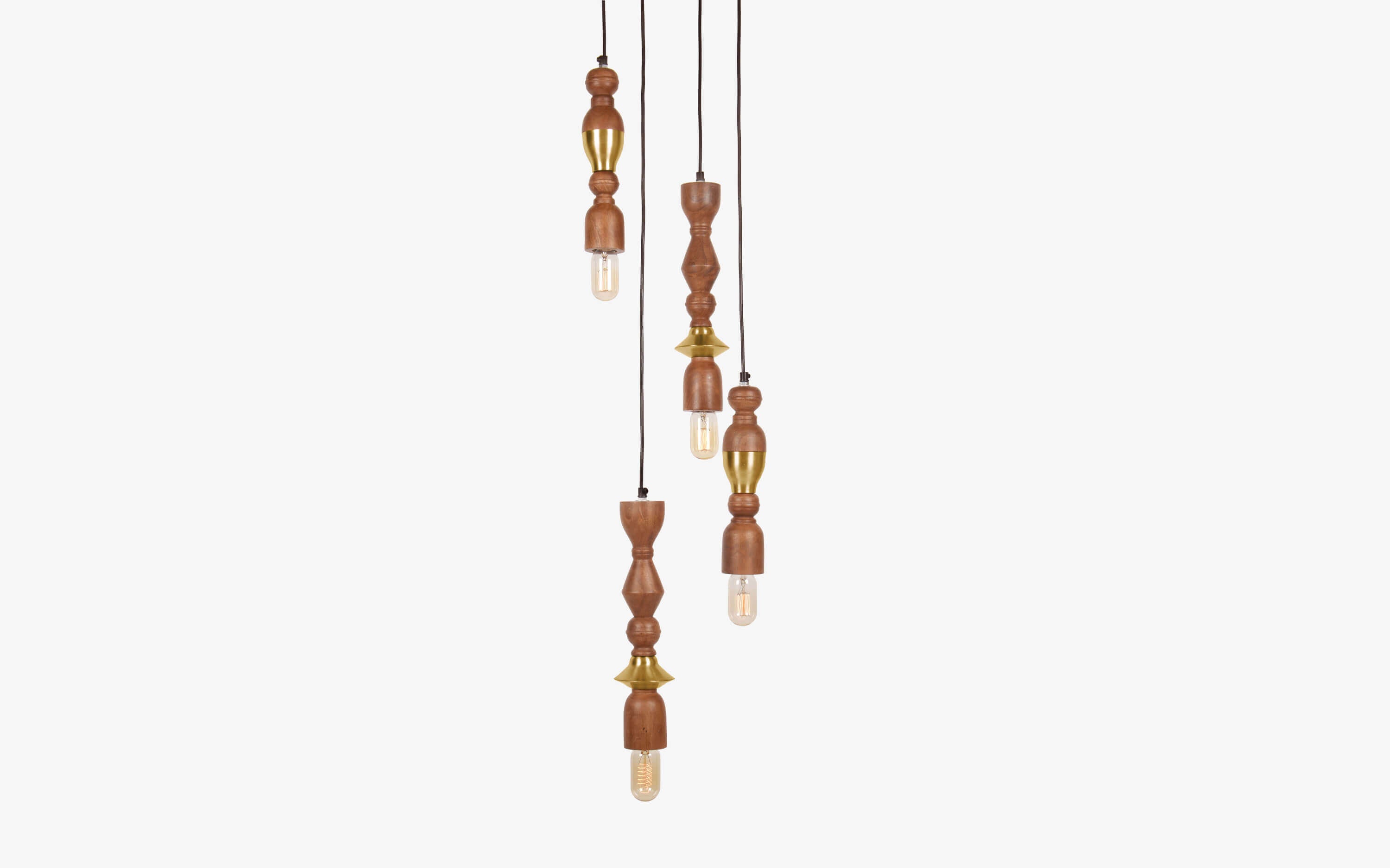 Jodha Gold Cluster Hanging Lamp - Orange Tree Home Pvt. Ltd.