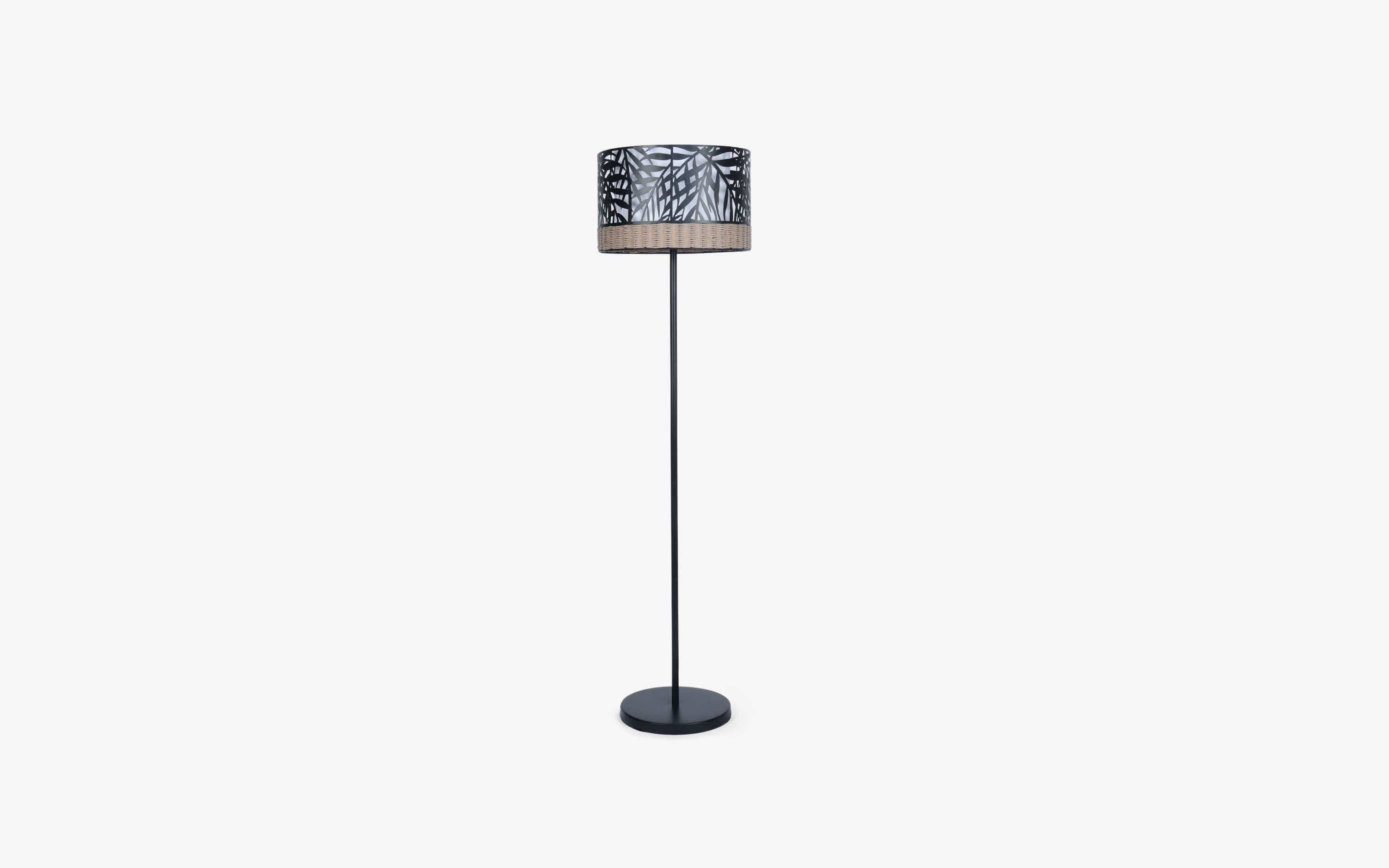 Kinara Black Floor Lamp | Metal Lamp - with white background - Orange Tree