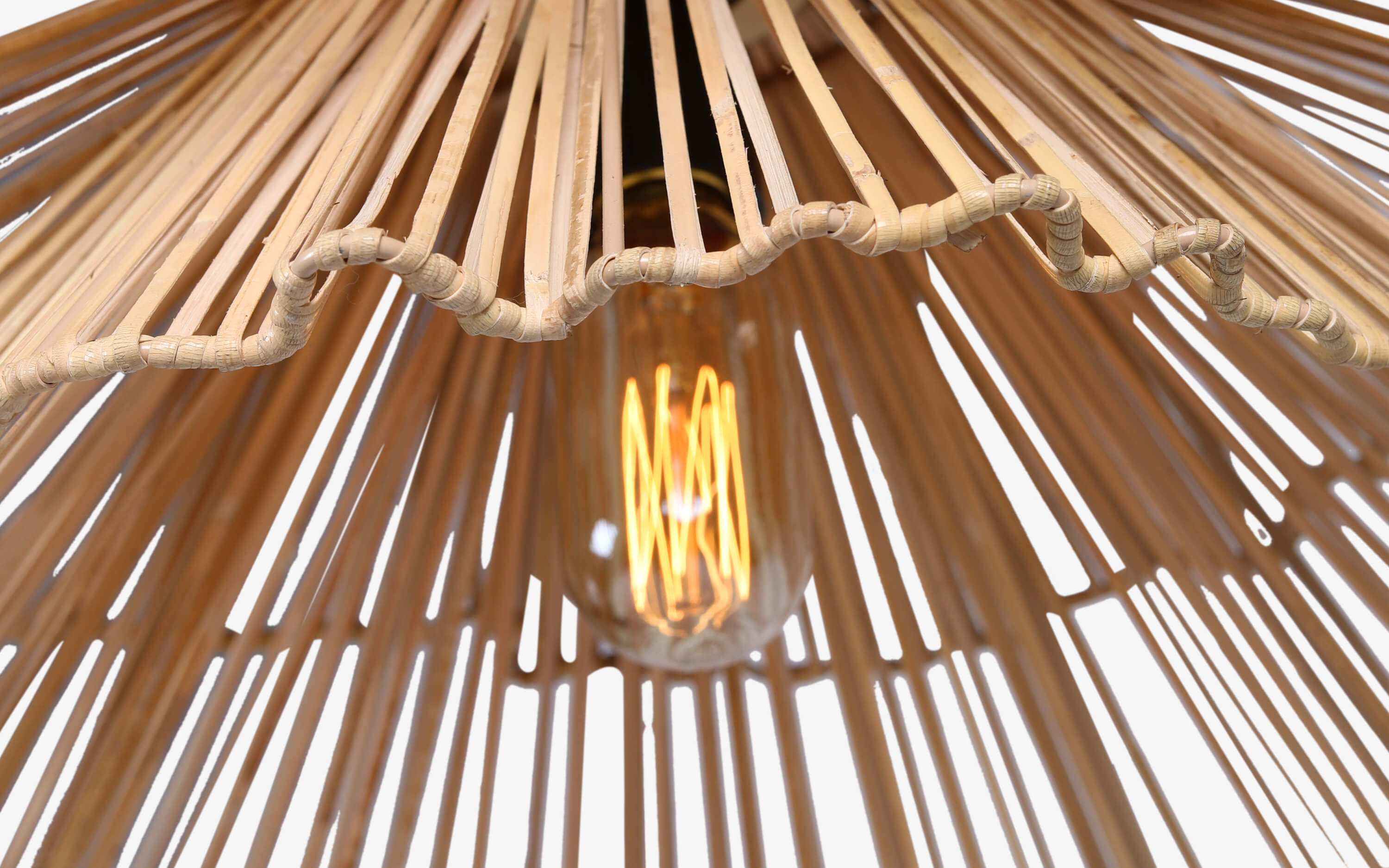 Klimt Cane Hanging Lamp Big - Orange Tree Home Pvt. Ltd.