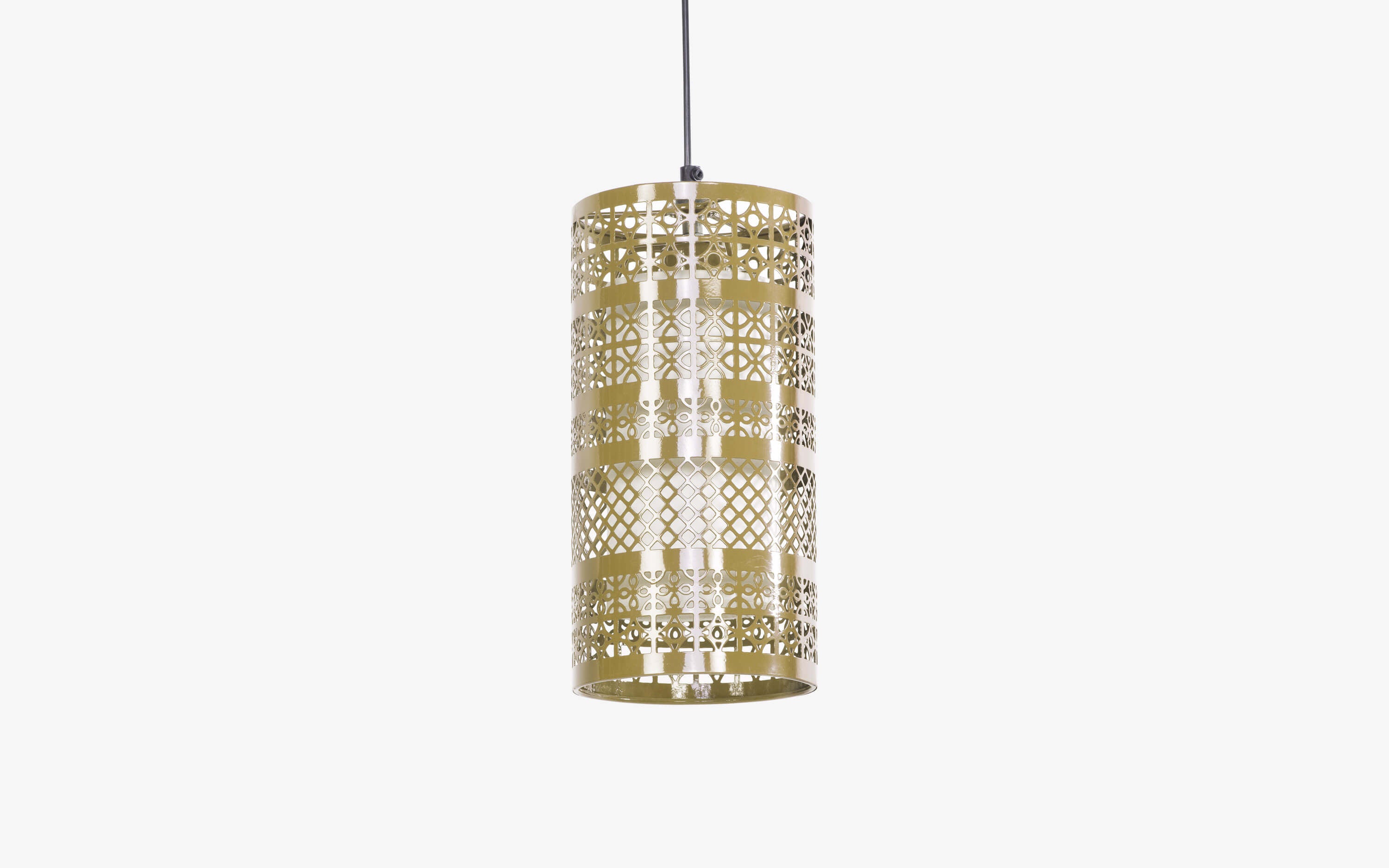Buy Mandawa Cylindrical Metal Hanging Lamp in Gold - Orange Tree